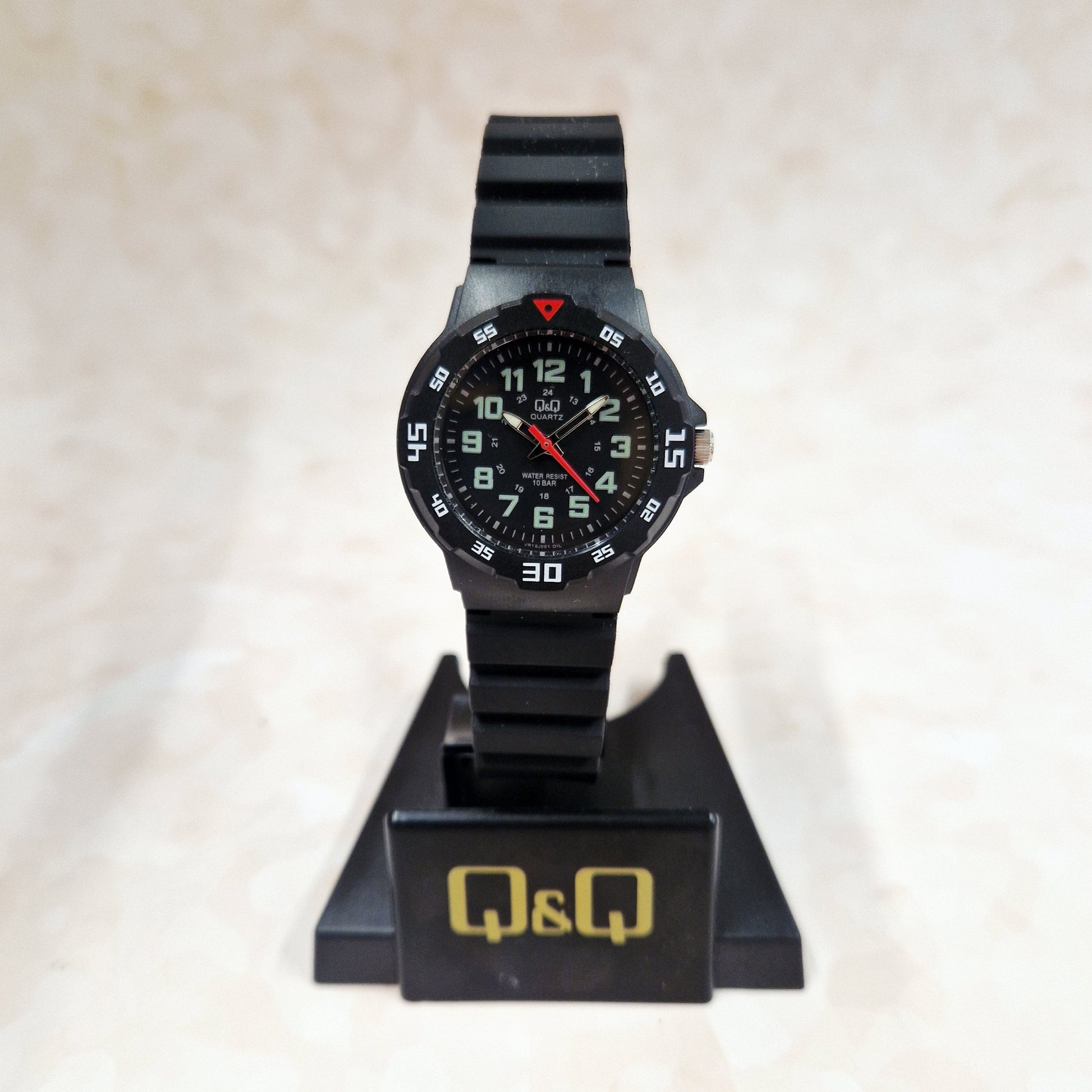 black sports watch for boys citizen - black and red rubber boys watch - eva victoria ireland