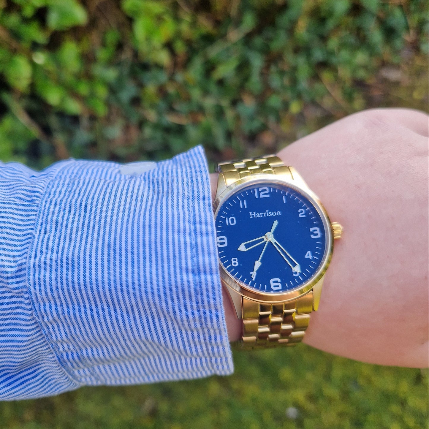 gold and navy watch for boys - eva victoria ireland