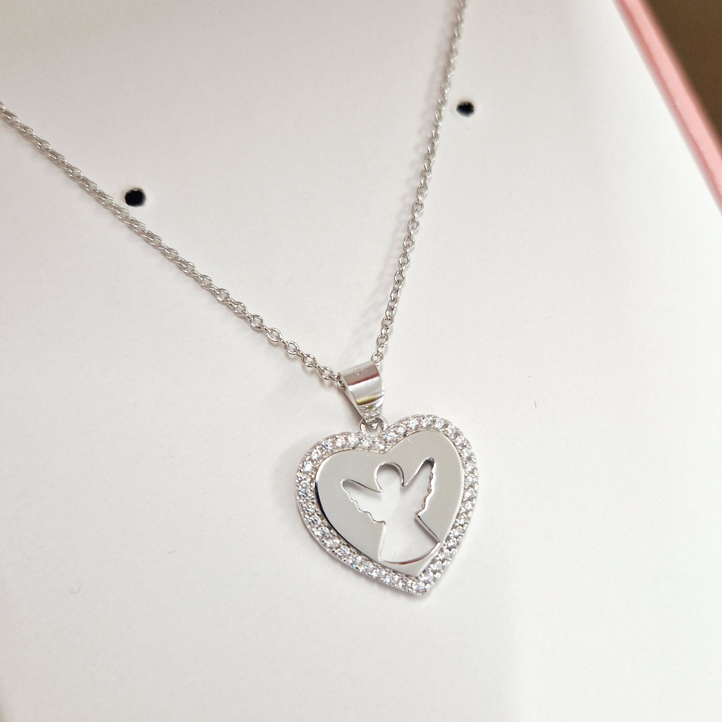Communion Sterling Silver Angel Heart Pendant & Watch Gift Set
