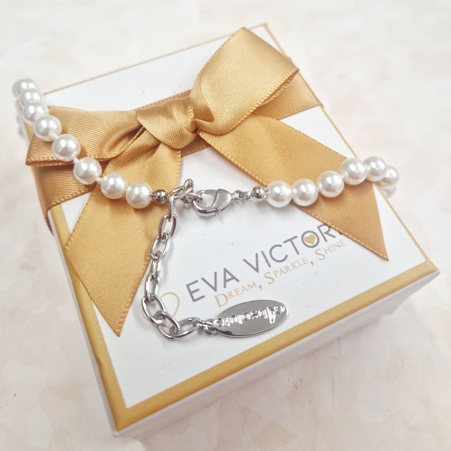 Absolute Jewellery Classic Single-Strand 6mm Pearl Necklace 4 colours