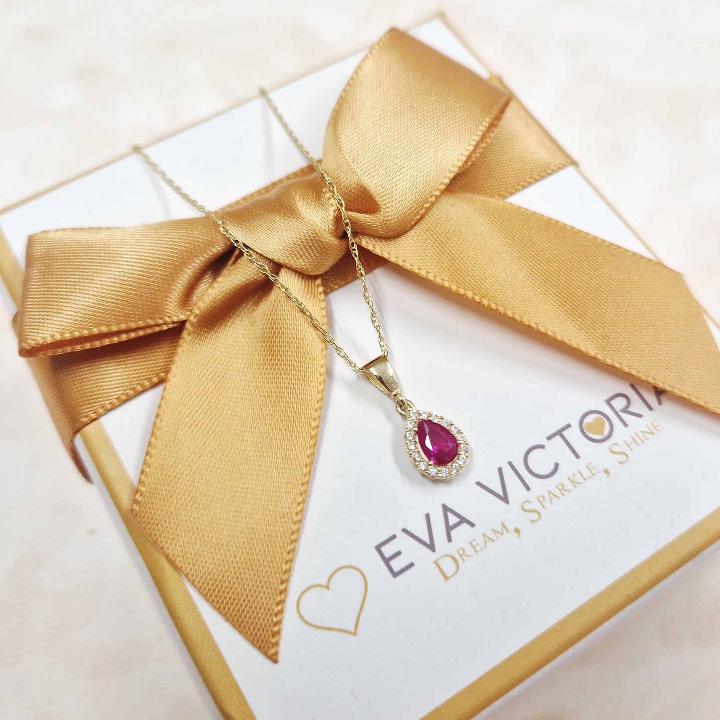 9ct gold ruby pendant for women ireland