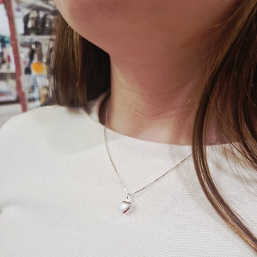 Eva Victoria Sterling Silver Puffy Heart Pendant