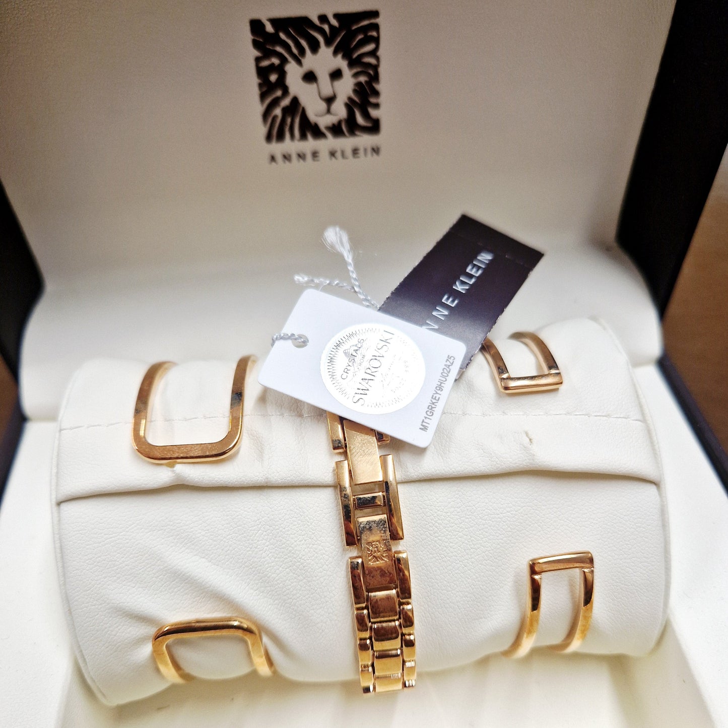 Anne Klein Gold Watch & 2 Bangles Gift Set