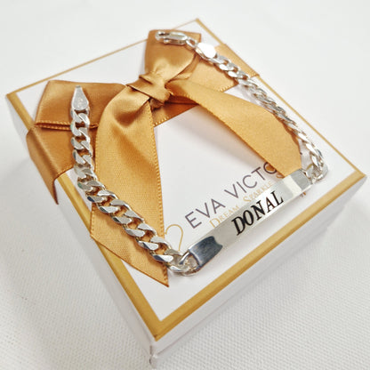 925 silver ID bracelet for men - eva victoria ireland