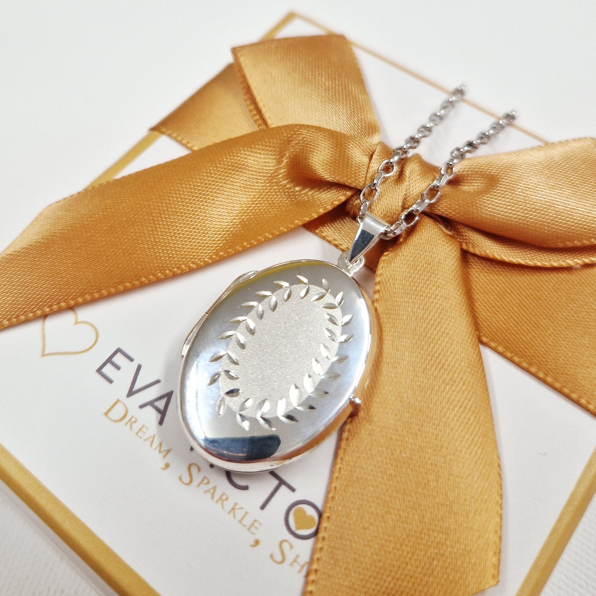 925 sterling silver oval photo locket personalised - eva victoria ireland