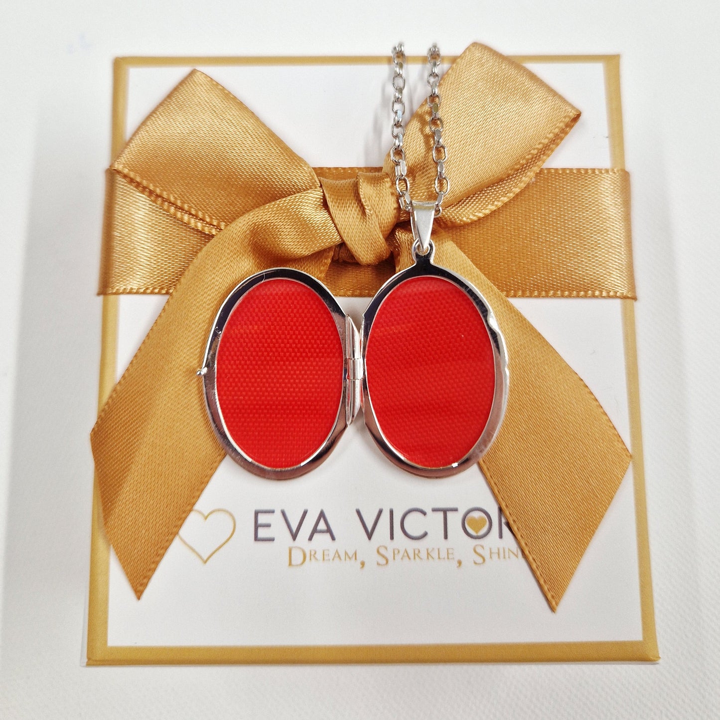 silver photo locket inside