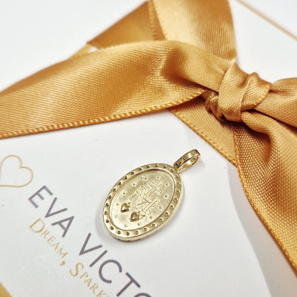 9ct Gold Miraculous Medal 17 mm