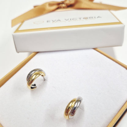 2 tone hoop earring eva victoria ireland
