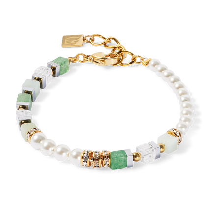 Coeur De Lion Precious Fusion Offset Bracelet in Gold Green