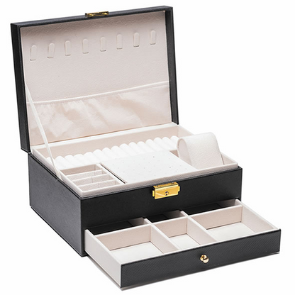 Newgrange Living Baby Black Leather Jewellery Box