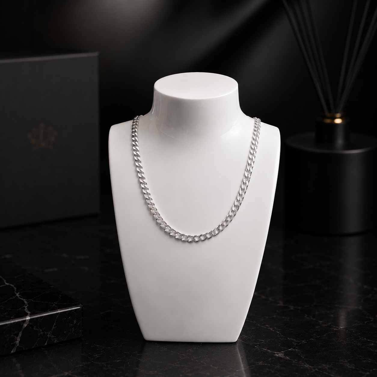 chunky silver curb chain for men in ireland