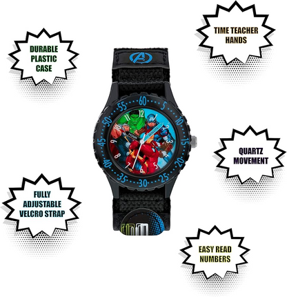 Avengers Time Teaching Watch Black & Blue