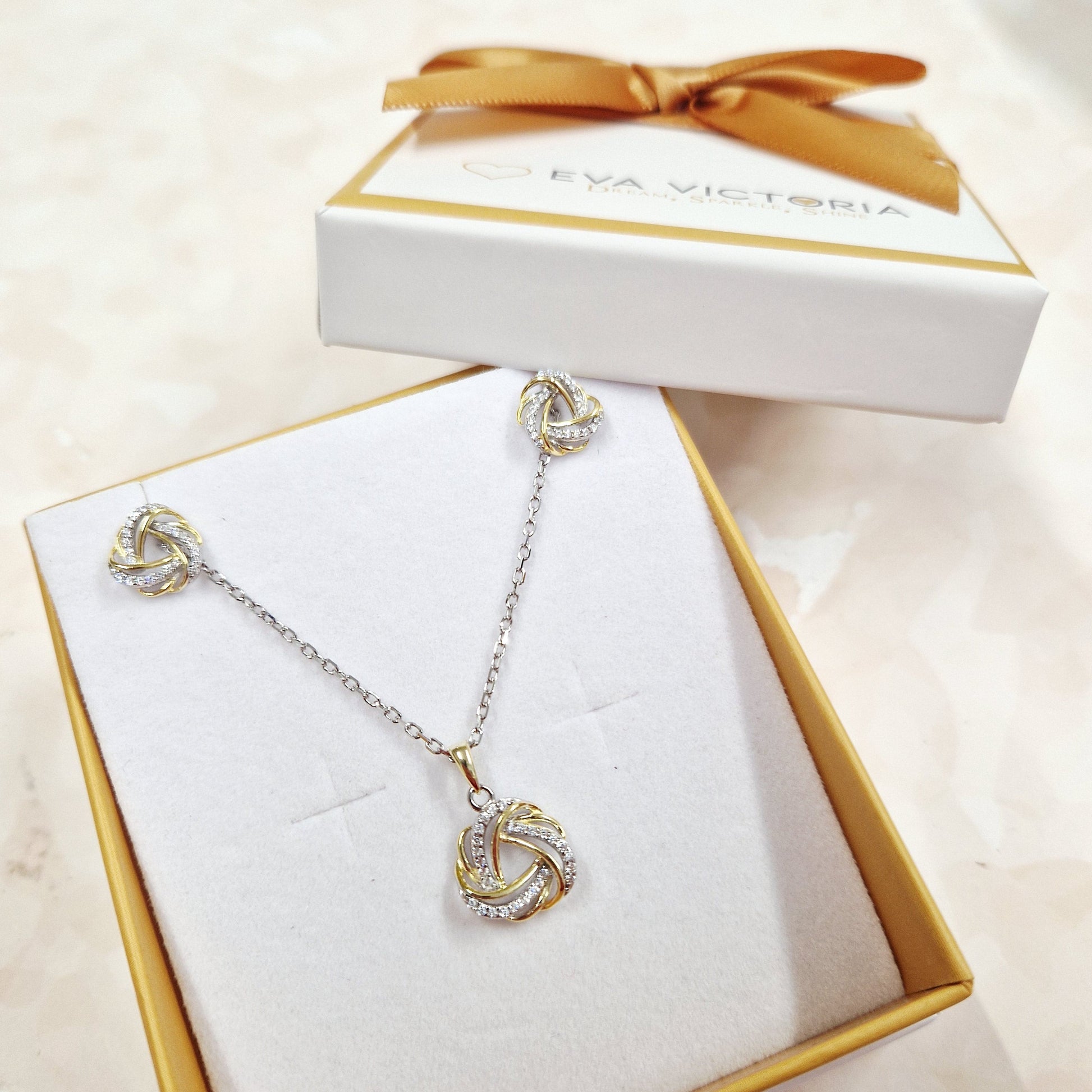 925 sterling silver & gold jewellery set for women ireland