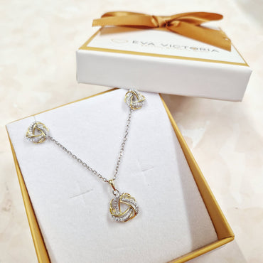 925 sterling silver & gold jewellery set for women ireland