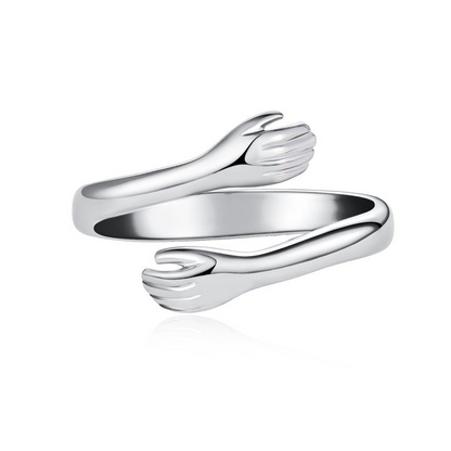 sterling silver hug ring for grandaughter - eva victoria ireland