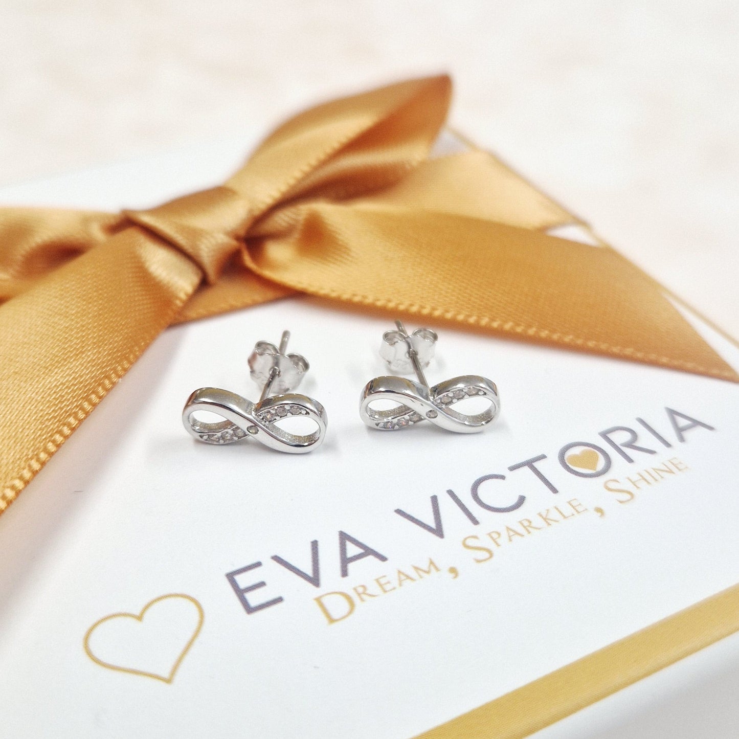 925 sterling silver infinity stud earrings for girls in ireland