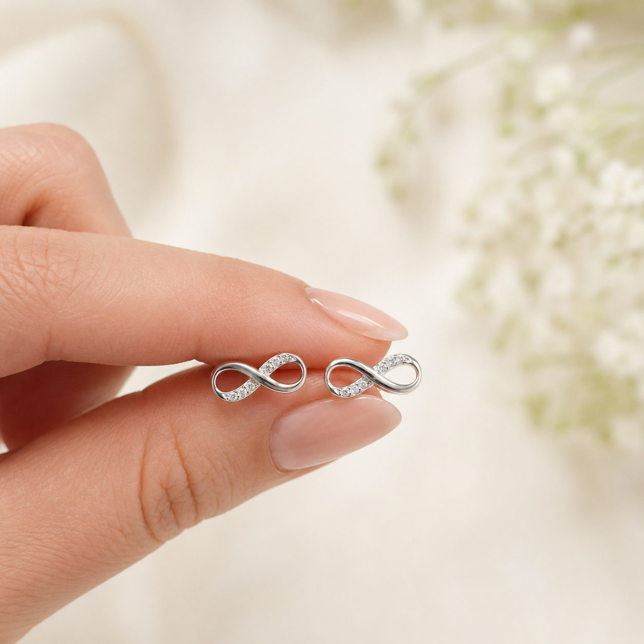 925 sterling silver infinity stud earrings for kids ireland