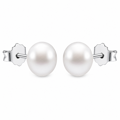 925 sterling silver white pearl stud earrings for girls in ireland