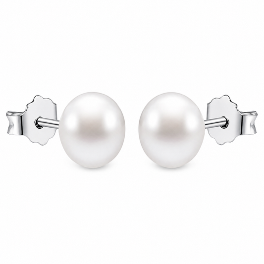 925 sterling silver white pearl stud earrings for girls in ireland