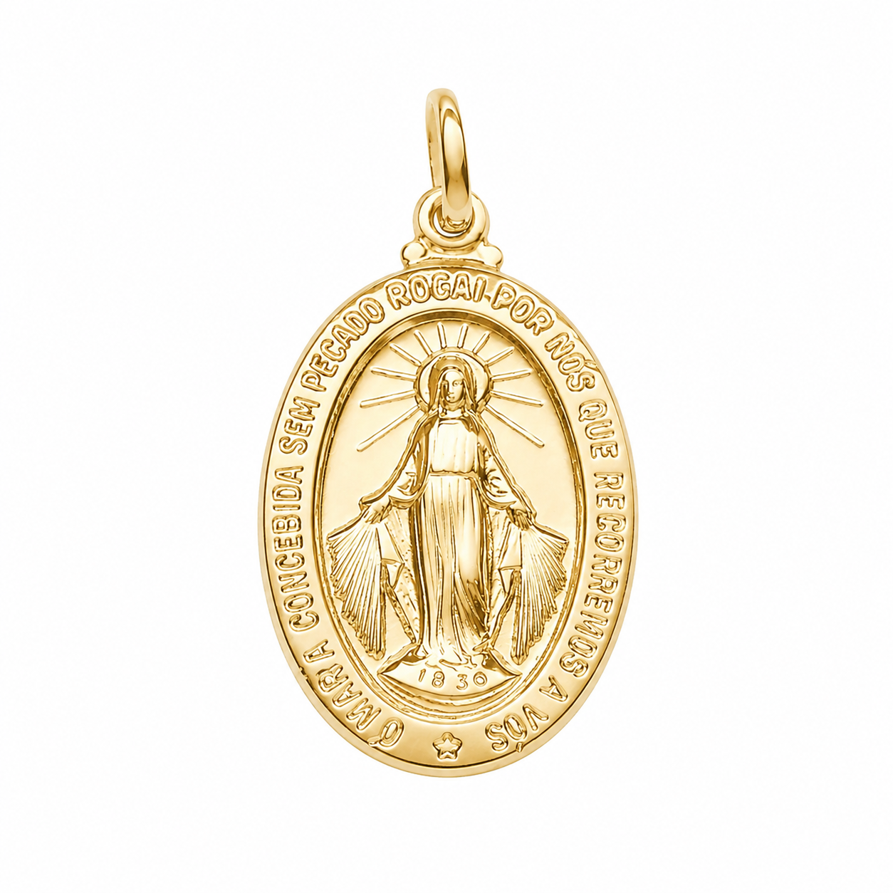9ct Yellow Gold Miraculous Medal 13 mm