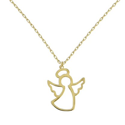 9ct Angel with Halo Necklet