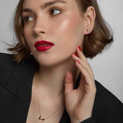 9ct gold cute bow earrings for confirmation girls ireland