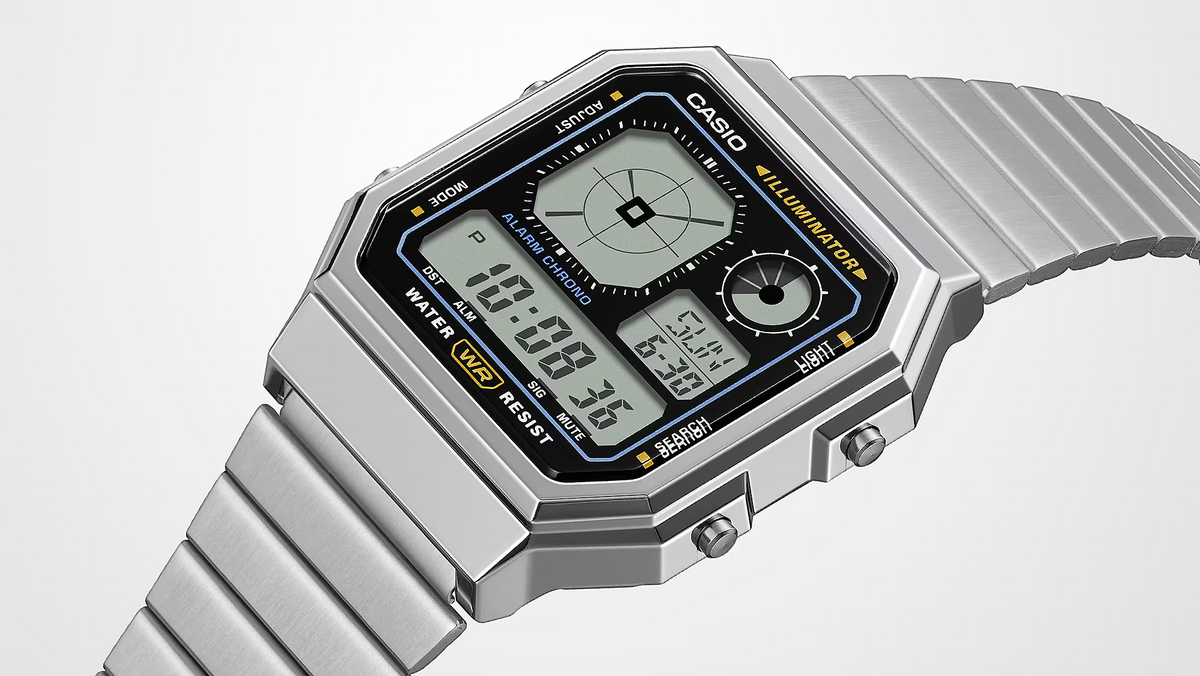 CASIO VINTAGE A130WE-1A Silver Digital Watch