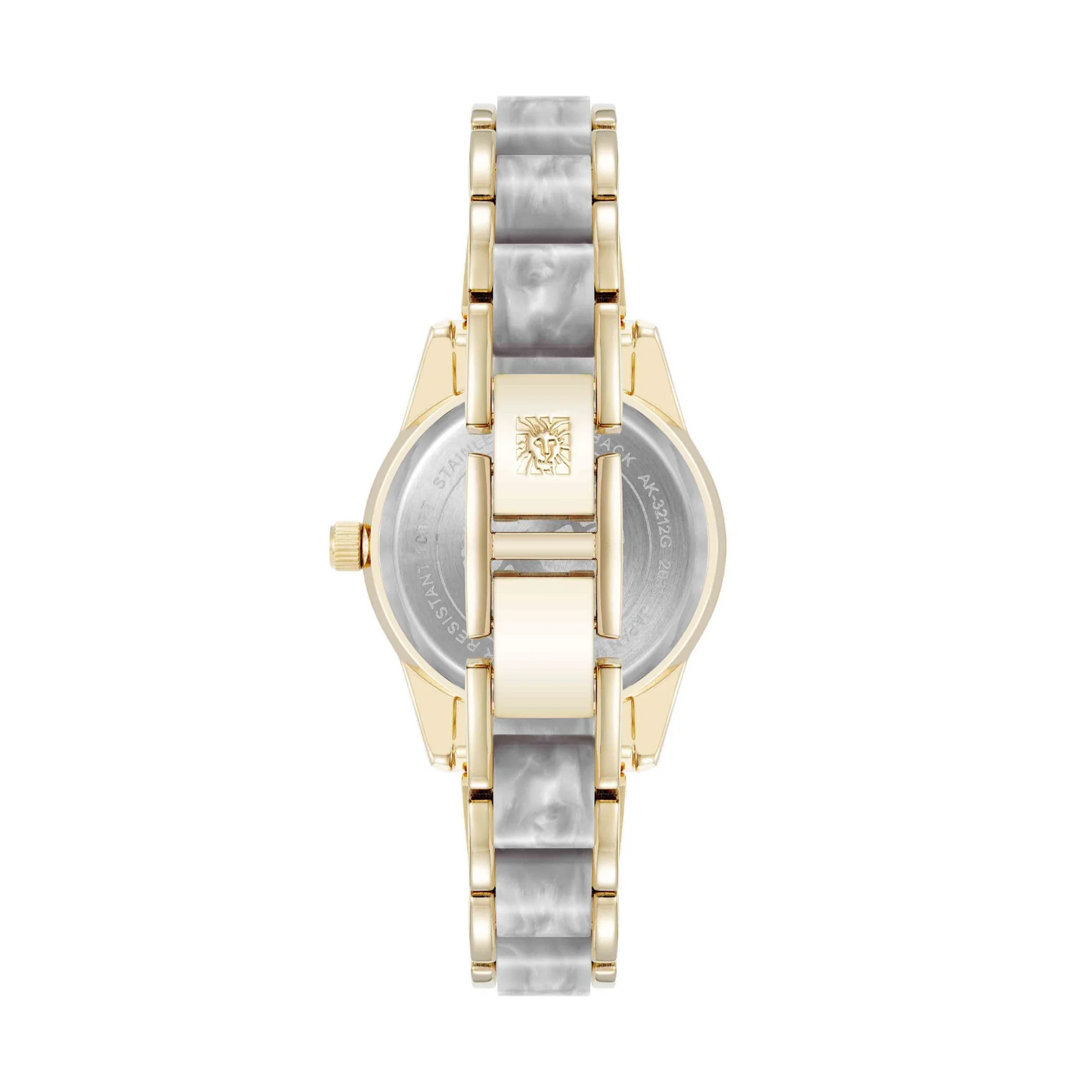 Anne Klein Gold Pearlescent Acetate Link Bracelet Watch