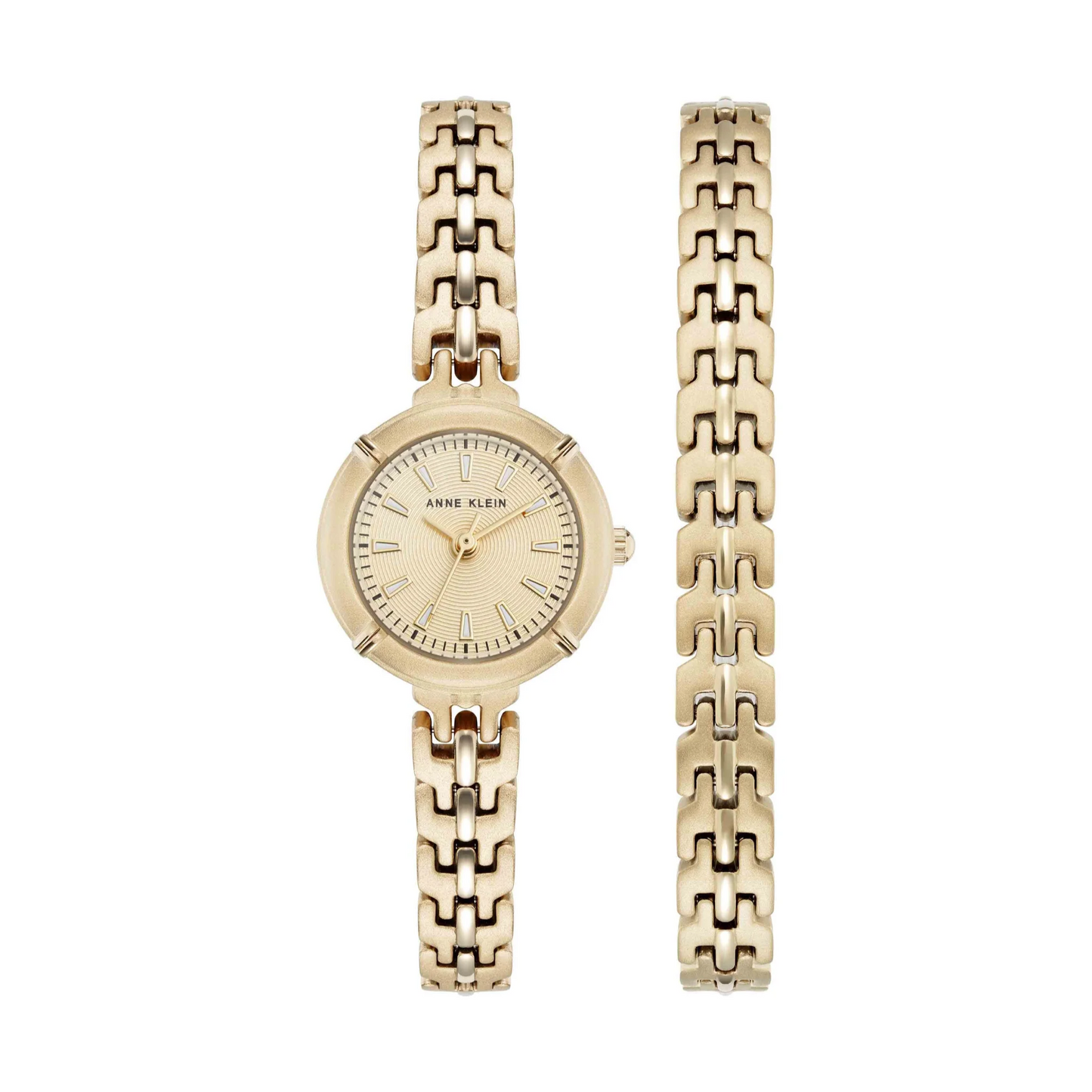 Anne Klein Modern Easy To Read Dial Gold Bracelet & Watch Gift Set