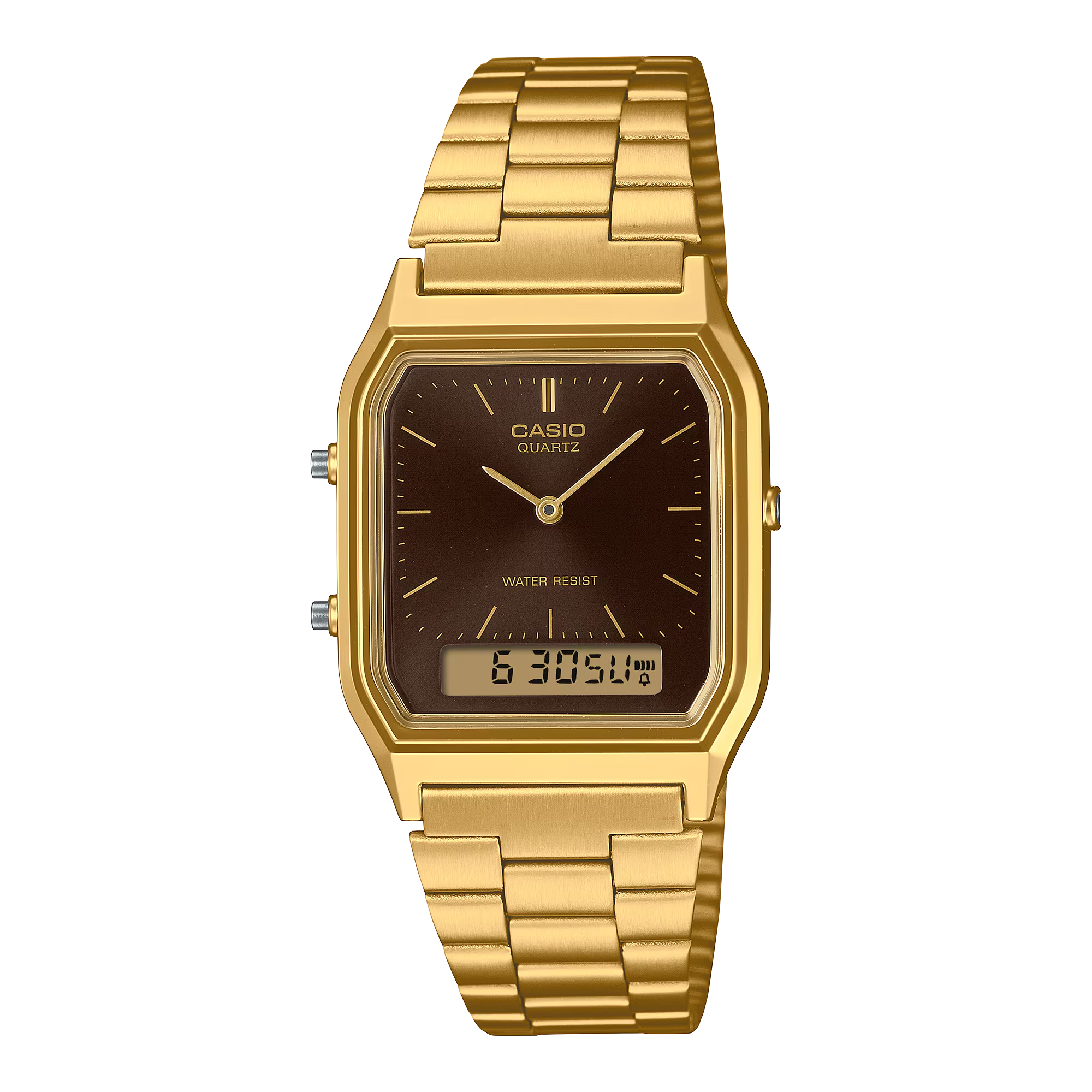 Casio Vintage AQ-230GA-5AMQY Gold & Brown Analog Digital Watch in ireland