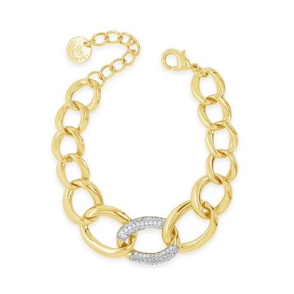 Absolute Jewellery Yellow Gold Chunky Chain Bracelet
