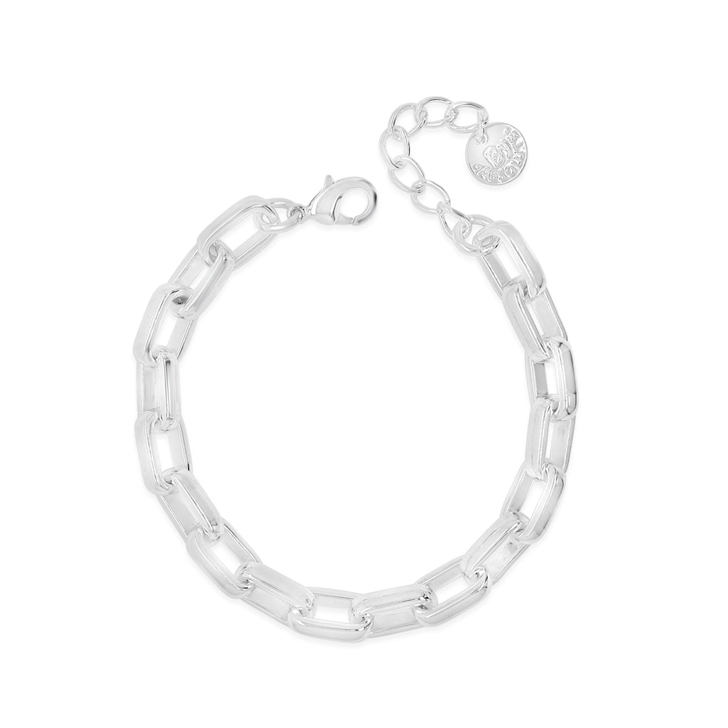 silver chinky Paperclip Chain Bracelet