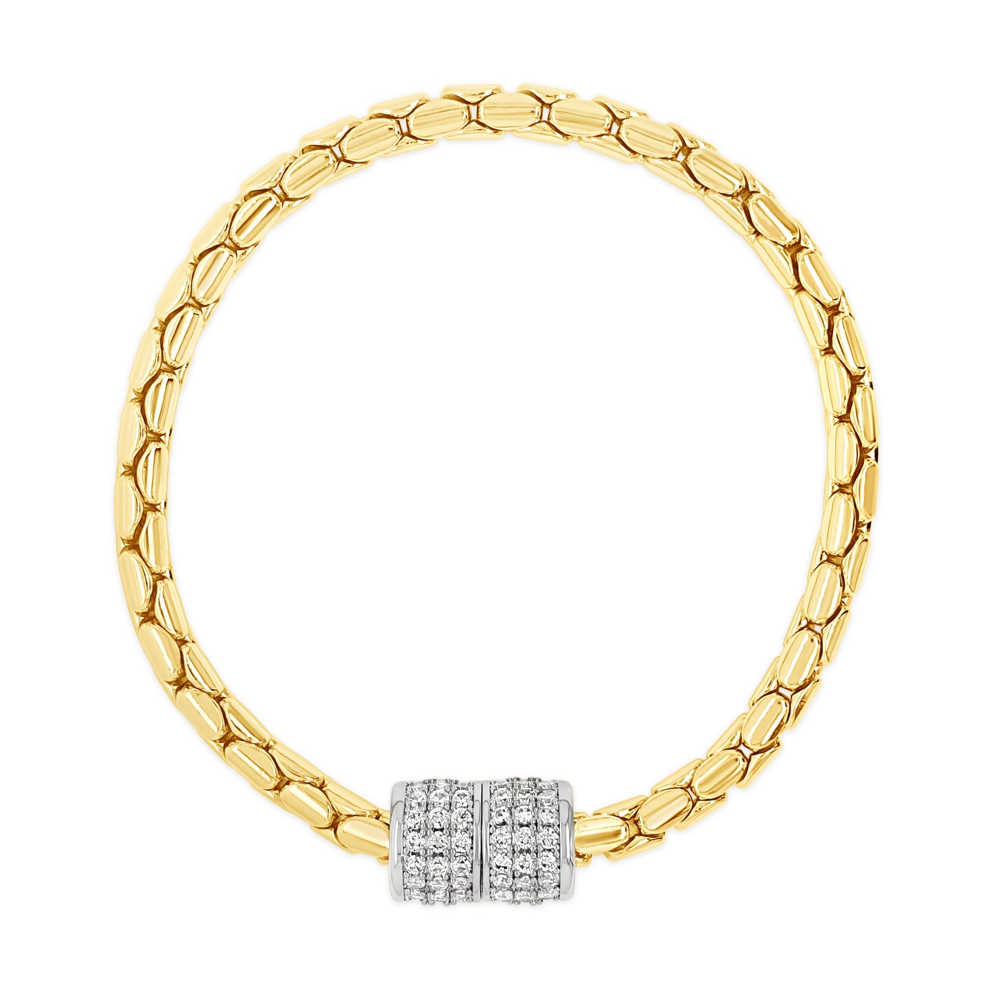 Absolute Jewellery Magnetic Clasp Link Bracelet – Gold