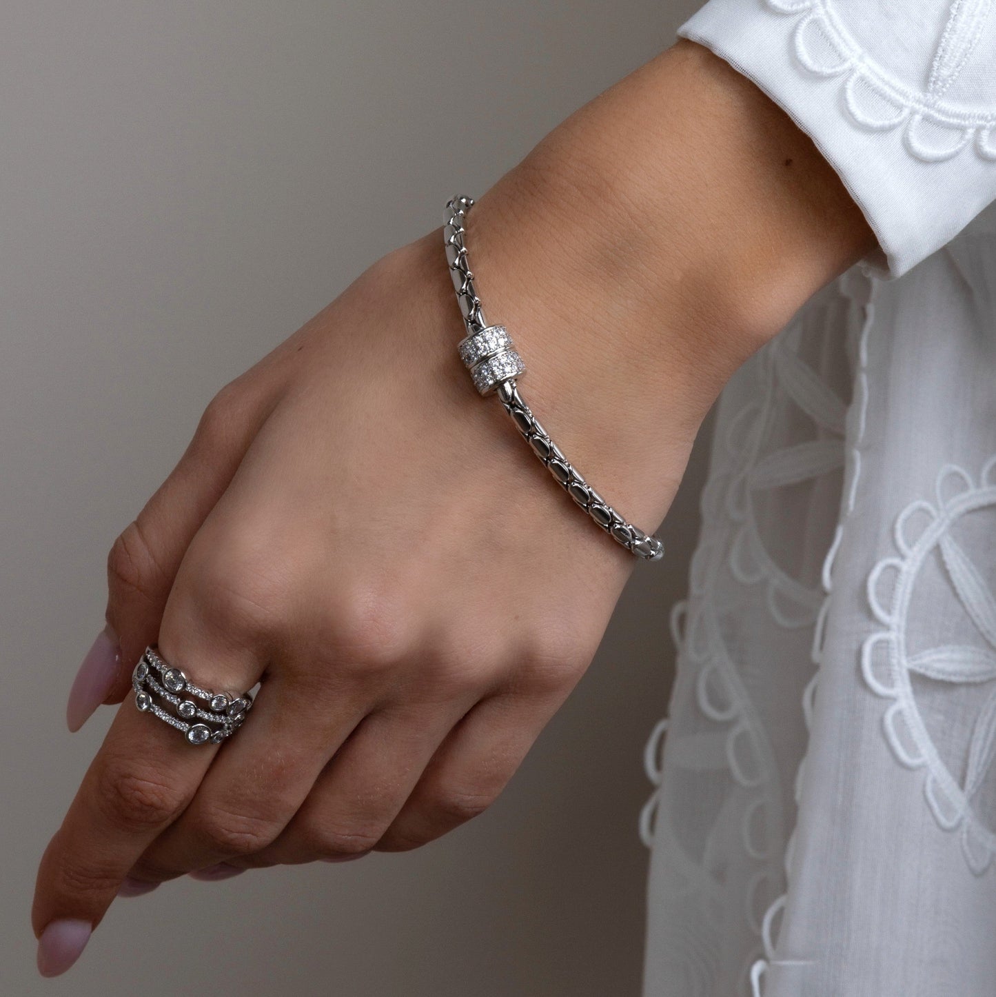 Absolute Jewellery Magnetic Clasp Link Bracelet – Gold & Silver