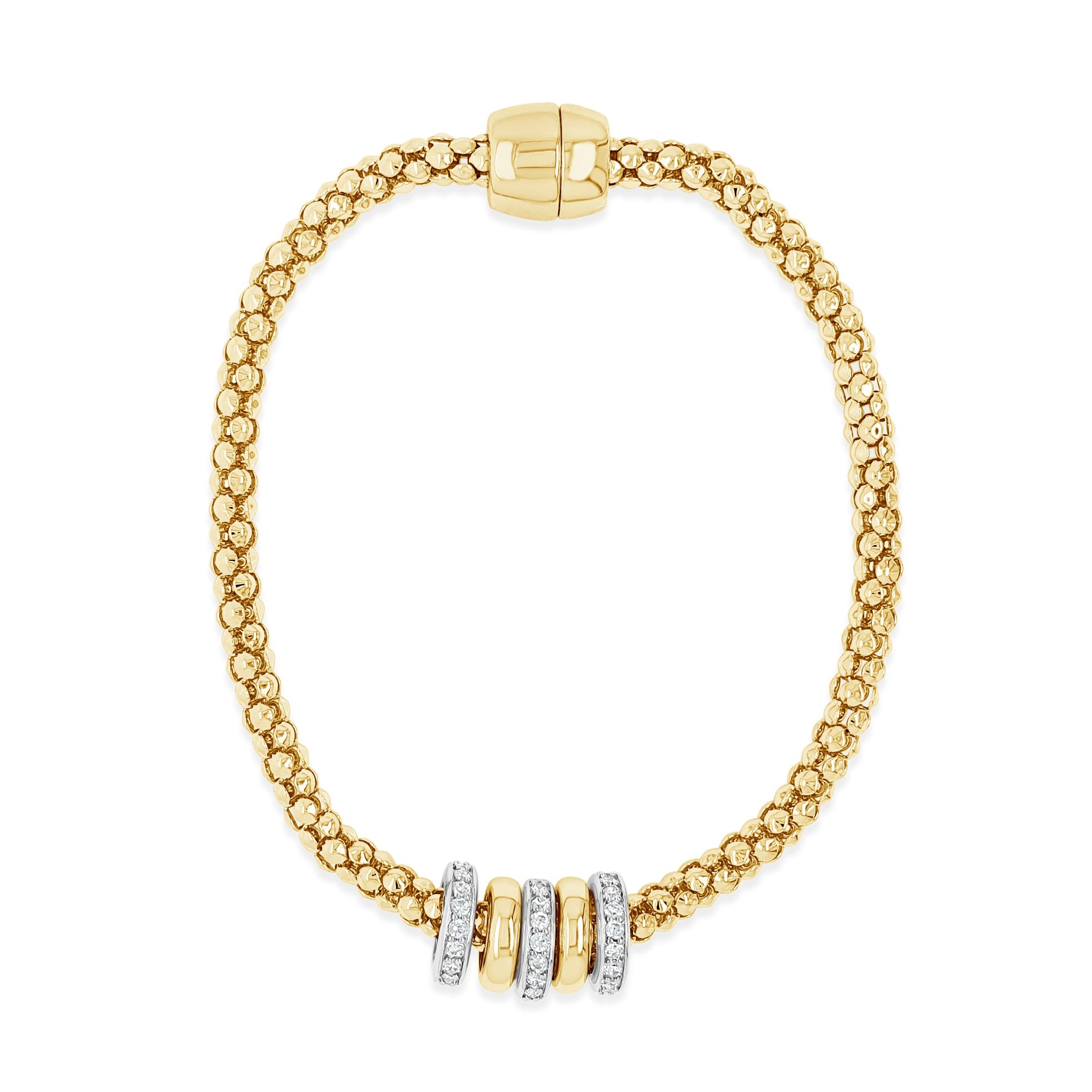 Absolute Jewellery Links Bracelet with gold Magnetic Clasp