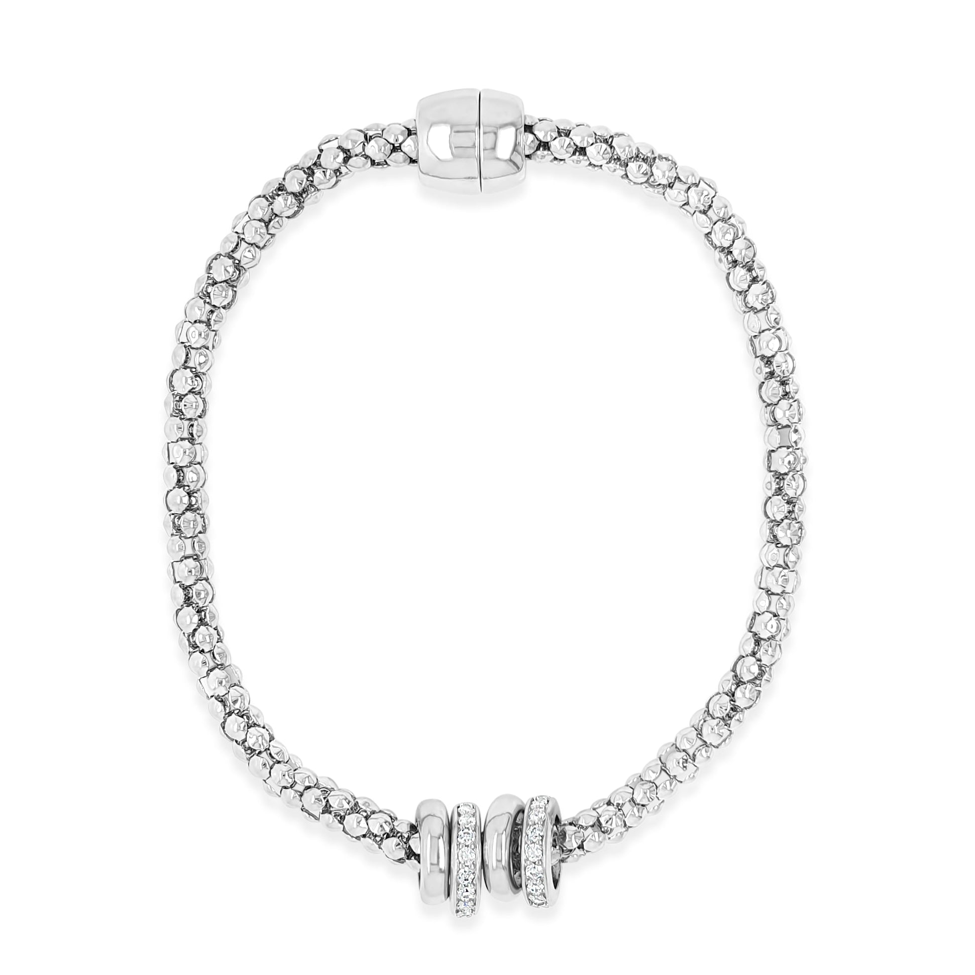 silver bracelet on magnet clasp - eva victoria ireland