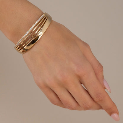 Absolute Jewellery Golden Glow Layered Bangle