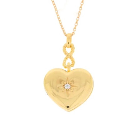 Eva Victoria Heartstrings Pendant Locket 18k gold heart Burren Jewellery
