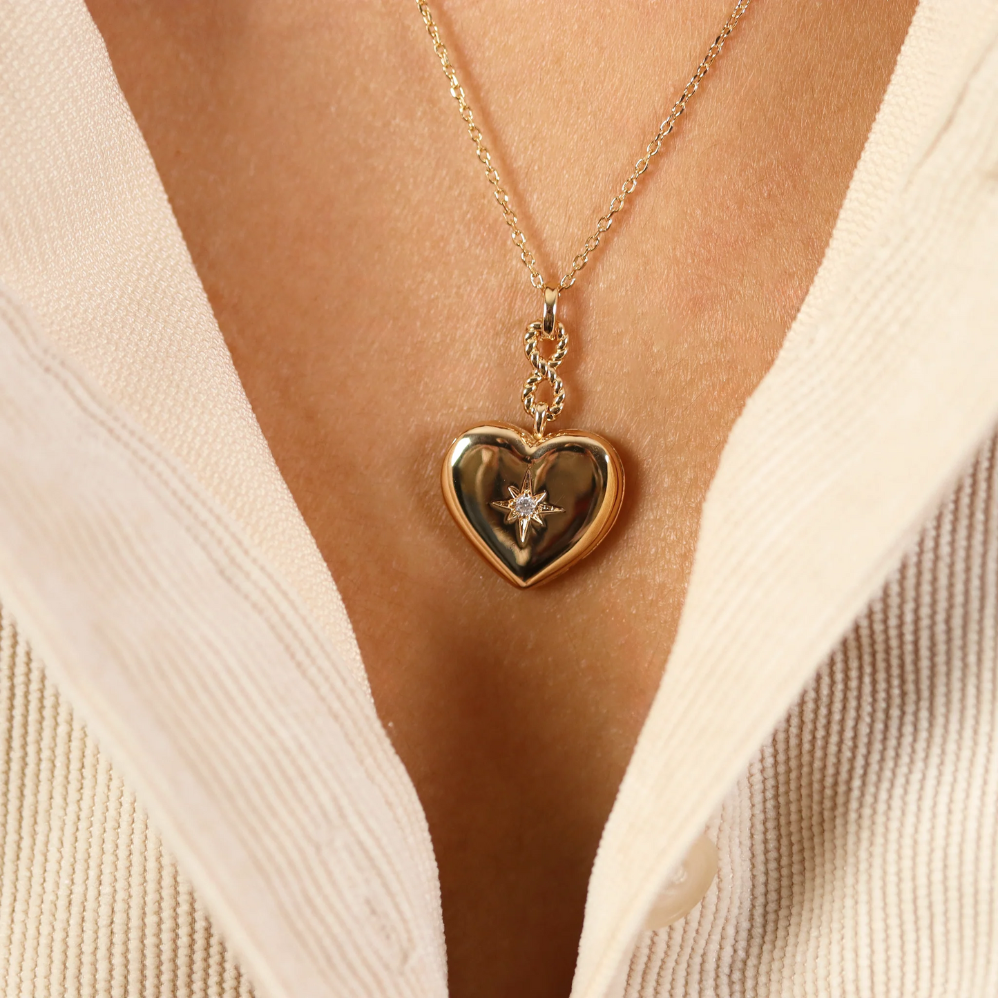 Burren Jewellery 18k Gold Plated Sacred Heart Locket