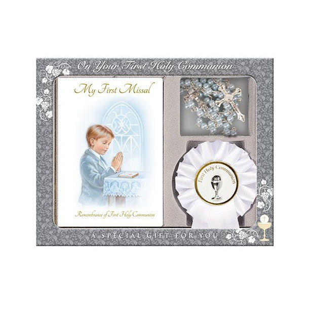 My 1st Missal Prayer book, Communion Rosette & Rosary Gift Set for Boys Ireland