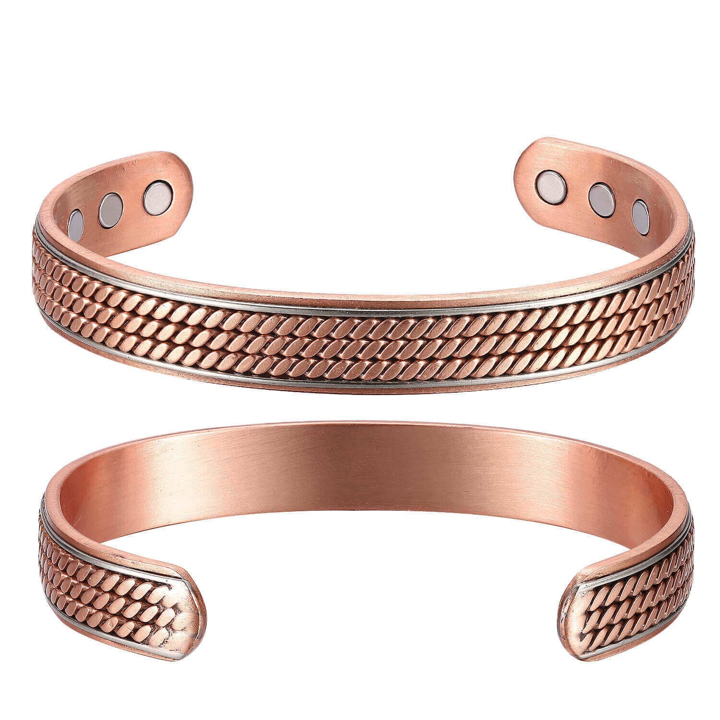 Slánú Neart VitalFlow 12mm Copper Magnetic Bangle for Men