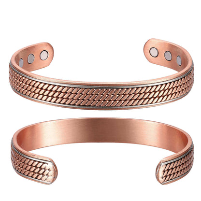 Slánú Neart VitalFlow 12mm Copper Magnetic Bangle for Men