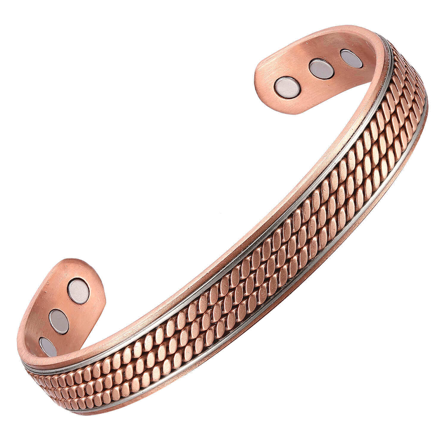 Pure copper men’s magnetic therapy bracelet Eva Victoria