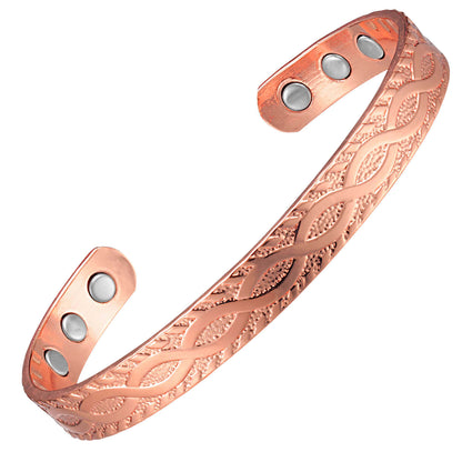 Slánú Neart Harmony Copper Magnetic Bangle for Women