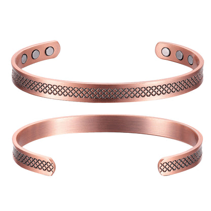 Slánú Neart Net Copper Magnetic Bangle for Men
