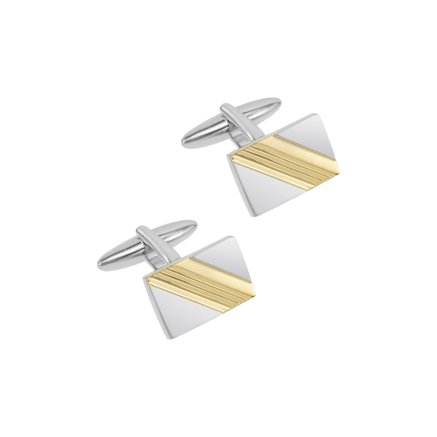 gold and silver stripe cufflings for men ireland