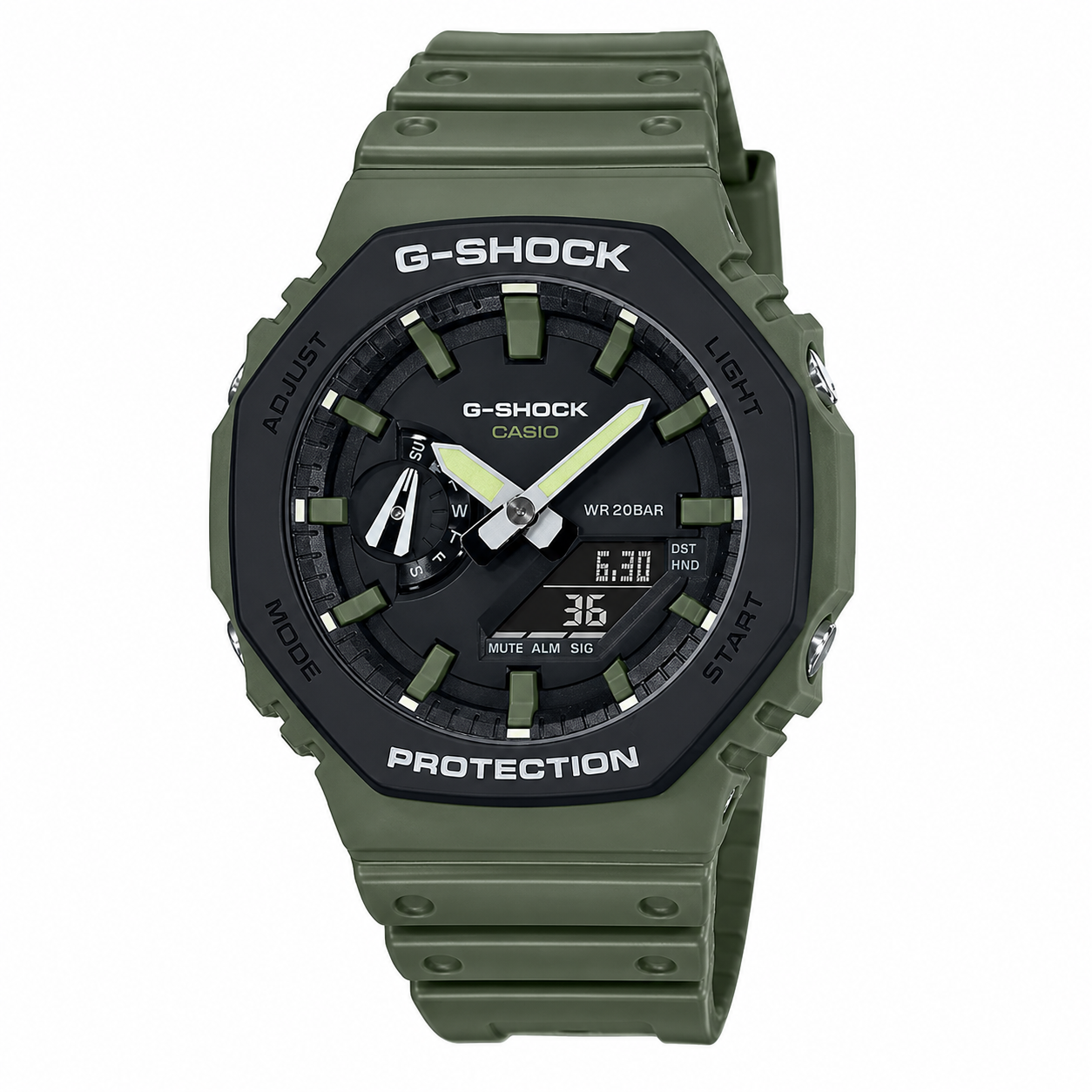 Casio G-Shock GA-2110SU-3AER Carbon Core Utility Watch - Green & Black