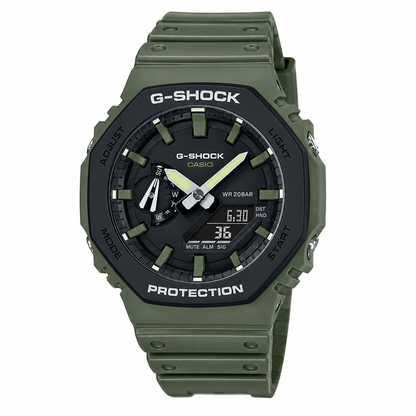 Casio G-Shock GA-2110SU-3AER Carbon Core Utility Watch - Green & Black