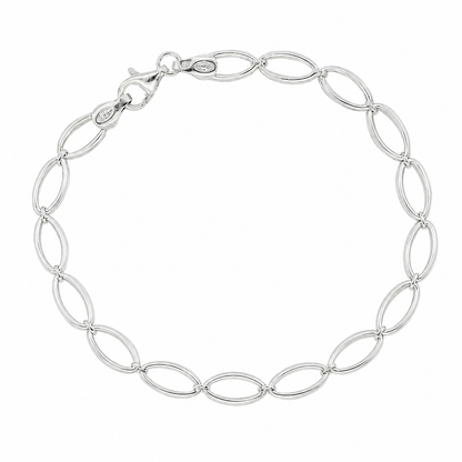 Eva Victoria Modern Oval Chain Links Bracelet