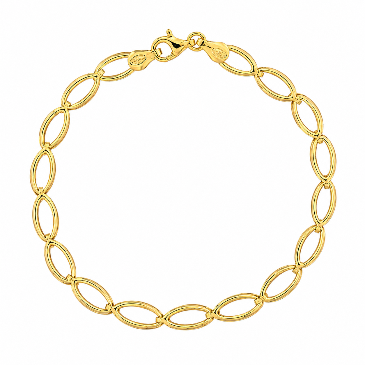 Eva Victoria Modern Oval Chain Links Bracelet